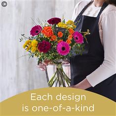 Florist Choice Flowers &amp; Vase - Vibrant
